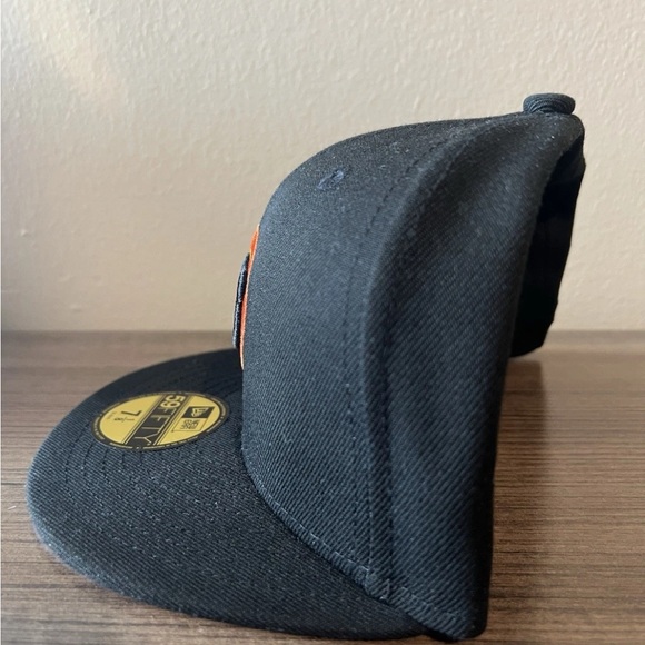 New Era Chicago Cubs 59FIFTY Fitted Hat Black Baby Blue UV 1990 ASG Patch 7 1/8 - Picture 5 of 7